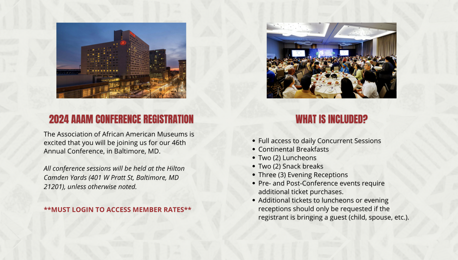 AAAM 2024 Conference Registration Association of African American Museums